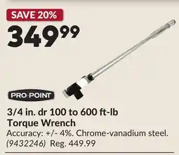 Princess Auto 3/4 in. dr 100 to 600 ft-lb Torque Wrench offer