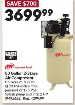 Princess Auto 80 Gallon 2-Stage Air Compressor offer