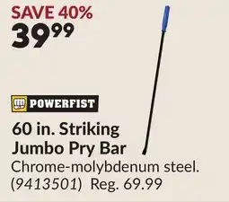 Princess Auto 60 in. Striking Jumbo Pry Bar offer