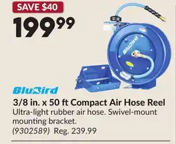 Princess Auto 3/8 in. x 50 ftCompact Air Hose Reel offer