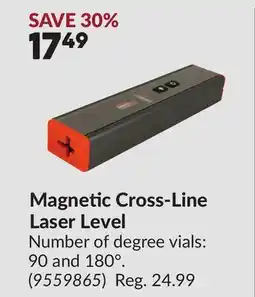 Princess Auto Magnetic Cross-Line Laser Level offer