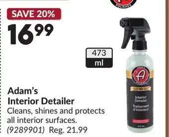 Princess Auto Adam's Interior Detailer offer