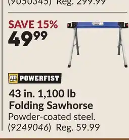 Princess Auto 43 in. 1,100 lb Folding Sawhorse offer