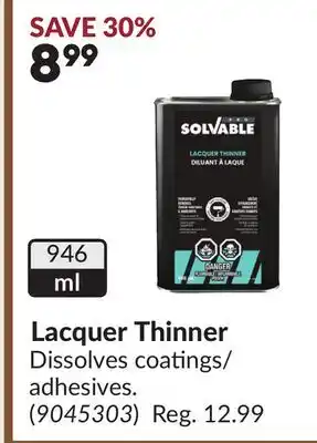 Princess Auto Lacquer Thinner offer