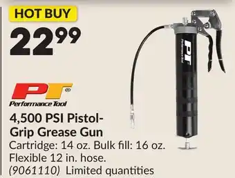 Princess Auto 4,500 PSI Pistol- Grip Grease Gun offer