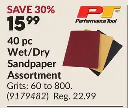 Princess Auto 40 pc Wet/Dry Sandpaper Assortment offer