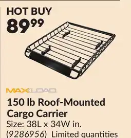 Princess Auto 150 lb Roof-Mounted Cargo Carrier offer