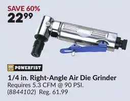Princess Auto 1/4 in. Right-Angle Air Die Grinder offer