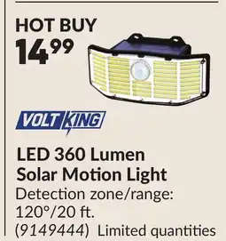 Princess Auto LED 360 Lumen Solar Motion Light offer
