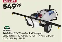 Princess Auto 24 Gallon 12V Tow-Behind Sprayer offer