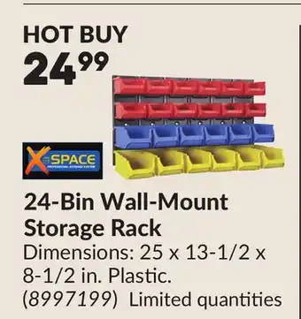 Princess Auto 24-Bin Wall-Mount Storage Rack offer