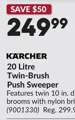 Princess Auto 20 Litre Twin-Brush Push Sweeper offer