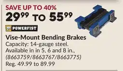 Princess Auto Vise-Mount Bending Brakes offer