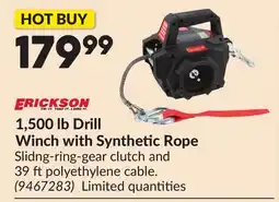 Princess Auto 1,500 lb Drill Winch with Synthetic Rope offer