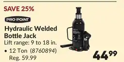 Princess Auto Hydraulic Welded Bottle Jack offer