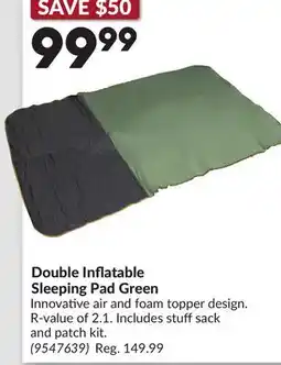 Princess Auto Double Inflatable Sleeping Pad Green offer