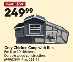 Princess Auto Grey Chicken Coop with Run offer