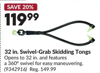 Princess Auto 32 in. Swivel-Grab Skidding Tongs offer