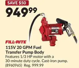 Princess Auto 115V 20 GPM Fuel Transfer Pump Body offer