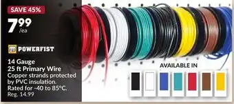 Princess Auto 14 Gauge 25 ft Primary Wire offer