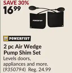 Princess Auto 2 pc Air Wedge Pump Shim Set offer