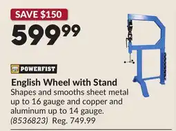 Princess Auto English Wheel with Stand offer