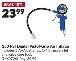 Princess Auto 150 PSI Digital Pistol-Grip Air Inflator offer