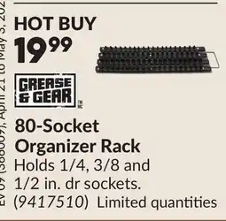 Princess Auto 80-Socket Organizer Rack offer