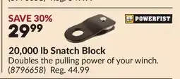 Princess Auto 20,000 lb Snatch Block offer