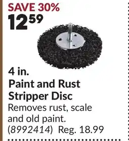 Princess Auto 4 in. Paint and Rust Stripper Disc offer