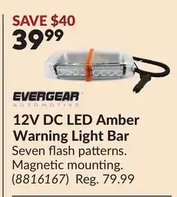 Princess Auto 12V DC LED Amber Warning Light Bar offer