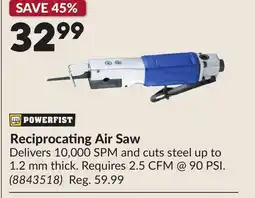 Princess Auto Reciprocating Air Saw offer