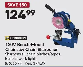 Princess Auto 120V Bench-Mount Chainsaw Chain Sharpener offer