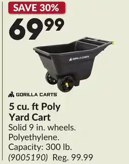 Princess Auto 5 cu. ftPoly Yard Cart offer