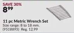 Princess Auto 11 pc Metric Wrench Set offer