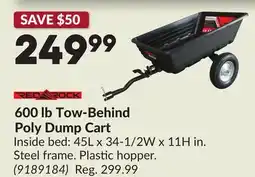 Princess Auto 600 lb Tow-Behind Poly Dump Cart offer