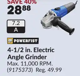 Princess Auto 4-1/2 in. Electric Angle Grinder offer