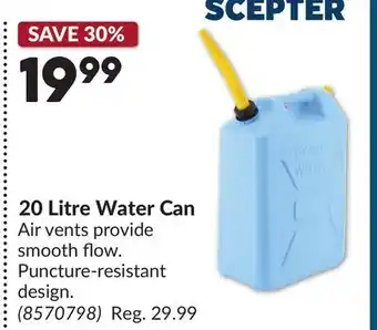 Princess Auto 20 Litre Water Can offer