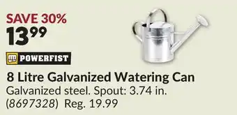Princess Auto 8 Litre Galvanized Watering Can offer