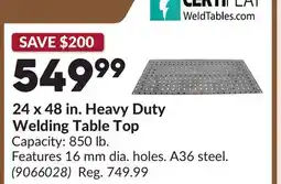 Princess Auto 24 x 48 in. Heavy Duty Welding Table Top offer