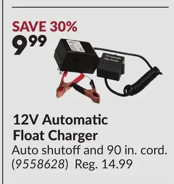 Princess Auto 12V Automatic Float Charger offer