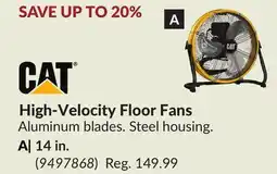 Princess Auto 14 in. High-Velocity Floor Fans offer