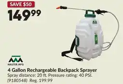 Princess Auto 4 Gallon Rechargeable Backpack Sprayer offer