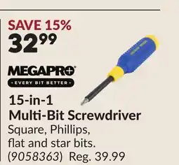 Princess Auto 15-in-1 Multi-Bit Screwdriver offer