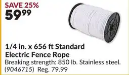 Princess Auto 1/4 in. x 656 ftStandard Electric Fence Rope offer