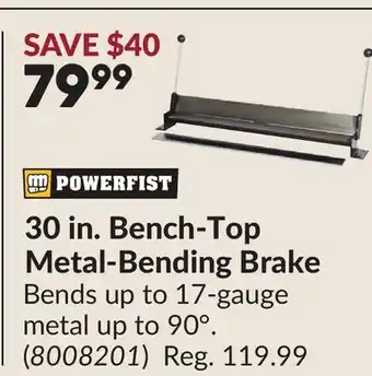 Princess Auto 30 in. Bench-Top Metal-Bending Brake offer