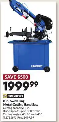 Princess Auto 8 in. Swivelling Metal-Cutting Band Saw offer