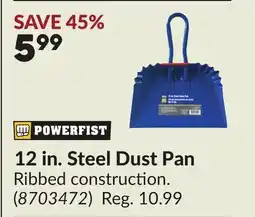 Princess Auto 12 in. Steel Dust Pan offer