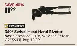Princess Auto 360° Swivel Head Hand Riveter offer