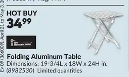 Princess Auto Folding Aluminum Table offer